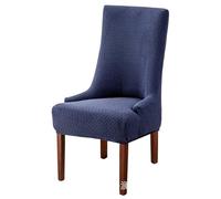 JHOMHF Set di 1/2/4/6 Coprisedie Elasticizzati con Braccioli Coprisedie da Pranzo con Schienale Ad Ala Lavabili for Banchetti Decorazioni for Hotel E Casa(Navy Blue,1 Set)