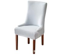 JHOMHF Set di 1/2/4/6 Coprisedie Elasticizzati con Braccioli Coprisedie da Pranzo con Schienale Ad Ala Lavabili for Banchetti Decorazioni for Hotel E Casa(White,1 Set)