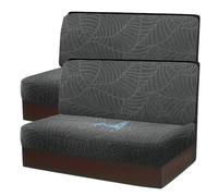 JHOMHF Set di Fodere Cuscini da dinette for Camper 2/4 Fogli in Jacquard Elasticizzato Impermeabili for Camper Auto roulotte divanetti di Ricambio Protezioni sedili(Dark Gray,4pcs)