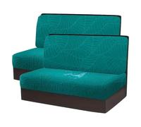 JHOMHF Set di Fodere Cuscini da dinette for Camper 2/4 Fogli in Jacquard Elasticizzato Impermeabili for Camper Auto roulotte divanetti di Ricambio Protezioni sedili(Turquoise,4pcs)