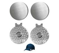 JHOSFA 2Pcs Clip Magnetiche per Cappelli-Golf, Con 2 indicatori di posizione della palla,Palline da GolfClip per Cappellino, Marcatori per Palline Golf, per Cappello-Golf, per Cappelli, Guanti, Borse