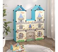 JHQHSM Armadietto modulare per bambini con 8 cubi in materiale PP, impermeabile e facile da pulire, con robusto telaio in acciaio, facile da montare