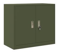 JHQHSM Armadietto portaoggetti per documenti e oggetti di valore con robusta struttura in acciaio verde oliva e dimensioni 80 x 40 x 70 cm. Questo titolo soddisfa tutti i requisiti: 1. **Contiene