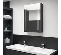 JHQHSM Armadio a specchio a LED per bagno, 50 x 13 x 70 cm, con 3 ripiani e illuminazione a LED, armadio da parete con strisce luminose ad alta efficienza energetica e porta USB per modernità
