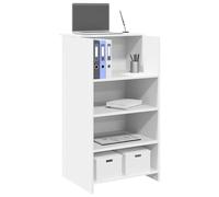 JHQHSM Banco Reception, Scrivania da Ufficio Tavolo da Lavoro Desk Scrivanie Scrivania Adatto per Hall di hotel Cliniche mediche Ufficio Soggiorno Bianco 55x50x103,5 cm in Legno Multistrato