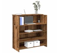 JHQHSM Banco Reception, Tavolo da Lavoro Scrivania da Ufficio Desk Scrivanie Scrivania Adatto per Ufficio Hall di hotel Cliniche mediche Soggiorno Legno Antico 100x50x103,5 cm Legno Multistrato
