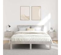 JHQHSM Comodini 2 pezzi, grigio cemento, 40 x 30 x 30 cm, materiale in legno con cassetti, robusti tavolini per soggiorno e camera da letto, spazio per libri e accessori,
