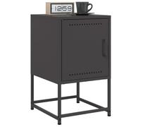 JHQHSM Comodini 2 pz, Comodino Camera da letto Bedside table Comodino notte Tavolino da letto Armadietto Adatto per Camera da letto Soggiorno Studio Neri 36x39x60,5 cm in Acciaio