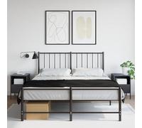 JHQHSM Comodini 2 pz, Comodino Camera da letto Comodino notte Bedside table Tavolino da letto Armadietto Adatto per Studio Camera da letto Soggiorno Antracite 36x39x50,5 cm in Acciaio