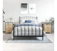 JHQHSM Comodini 2 pz, Comodino Camera da letto Comodino notte Tavolino da letto Cassettiera Adatto per Studio Camera da letto Soggiorno Rovere Sonoma 44x45x60 cm in Legno Multistrato