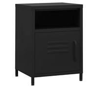 JHQHSM Comodini 2 pz, Comodino Tavolini da salotto Comodini Camera da letto Mobile Camera da letto Comodino notte Adatto per Dormitorio Studio Soggiorno Neri 35x35x51 cm in Acciaio