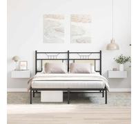 JHQHSM Comodini Pensili 2pz, Mobile camera da letto Tavolino da letto Comodino notte Comodini sospesi Adatto per Soggiorno Studio Dormitorio Bianco Lucido 40x30x15cm Legno Multistrato