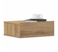 JHQHSM Comodini Pensili 2pz, Mobile camera da letto Tavolino da letto Comodino notte Comodini sospesi Adatto per Soggiorno Studio Dormitorio Rovere Artigianale 40x30x15 cm Truciolato
