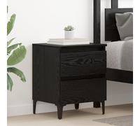 JHQHSM Comodino in rovere nero, 40 x 35 x 50 cm, materiale in legno dal design moderno e finitura liscia per una conservazione elegante e un uso pratico in camera da letto