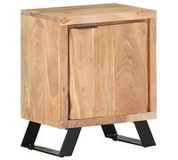 JHQHSM Comodino, Tavolino da letto Mobile Camera da letto Comodino Camera da letto Adatto per Soggiorno Dormitorio Studio 40x30x50 cm in Legno Massello di Acacia con Bordi Vivi