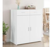 JHQHSM Credenza classica, colore bianco, 80 x 42,5 x 93 cm, in legno con 2 cassetti, mobile durevole per molto spazio, resistente all'umidità e stabilità, semplice