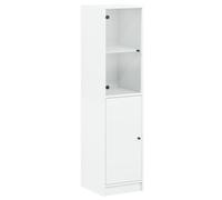 JHQHSM Credenza con Anta in Vetro Mobile credenza Credenze Armadietto Credenza cucina salvaspazio Armadio Vetrina Per soggiorno,sala da pranzo,corridoio Bianca 35x37x142 cm