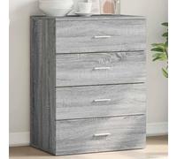 JHQHSM Credenza grigia Sonoma 60 x 39 x 80 cm in legno con struttura robusta e superficie resistente all'umidità per uno spazio ottimale nella zona giorno