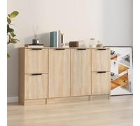 JHQHSM Credenze 3 pezzi in legno di rovere Sonoma, cassettiere con design minimalista e ampio spazio di archiviazione, versatile come armadi per console o mensole