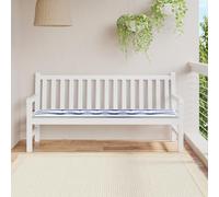 JHQHSM Cuscino per panca da giardino, blu, bianco, a righe, 180 x 50 x 4 cm, in tessuto Oxford, resistente alle intemperie, antiscivolo