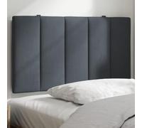 JHQHSM Cuscino per testiera Hanko grigio scuro 90 cm velluto con imbottitura in schiuma per un eccellente sostegno alla schiena e comfort, morbido rivestimento in velluto, design pratico con chiusura