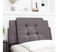 JHQHSM Cuscino Testiera Grigio 80 cm in Similpelle Durevole con Schiuma Morbida per Supporto Lombare e Installazione Versatile, Design Classico con Punte Quadrate per Letti e Pareti