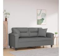 JHQHSM Divano 2 posti grigio scuro 140 cm con cuscino in resistente tessuto in microfibra per un'imbottitura durevole e struttura in metallo per una stabilità ottimale, seduta comoda