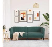 JHQHSM Divano a 3 posti, in velluto verde scuro, design moderno, con tessuto morbido e gambe di sostegno stabili per il soggiorno, confortevole sensazione di seduta grazie alla spessa imbottitura sul