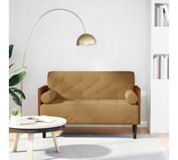 JHQHSM Divano a due posti con cuscini per il collo, marrone, 110 cm, in velluto, con anima a molla, supporto per soggiorno, comfort