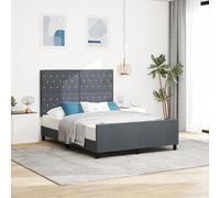 JHQHSM Divano letto convertibile grigio scuro 140 x 190 cm tessuto di velluto con effetto tufé e bottoni in cristallo - Moderno divano letto per soggiorno e camera degli ospiti con telaio in legno e