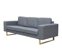 JHQHSM Elegante divano a 3 posti in grigio chiaro con ampia seduta e spessa cuscino imbottito per il massimo comfort di seduta, rivestimento in tessuto resistente di alta qualità rimovibile