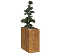 JHQHSM Fioriera, Rialzato da giardino Contenitore per piante Fioriere da esterno Vasi per piante Adatto per Patio Giardino Caffetterie Bar Arrugginita 40x80x80 cm in Acciaio Corten