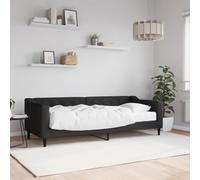 JHQHSM Letto giornaliero con materasso nero 80 x 200 cm tessuto 2 in 1 divano letto come divano e letto, comodo materasso in schiuma per un sonno ottimale, resistente