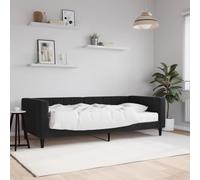 JHQHSM Letto giornaliero con materasso nero 90 x 200 cm in velluto, divano letto 2 in 1 come divano e letto, comodo materasso in schiuma per un sonno ottimale, design moderno con robusto