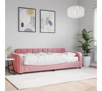 JHQHSM Letto giornaliero con materasso rosa 80 x 200 cm in velluto, divano letto 2 in 1 come divano e letto, versatile con comodo materasso in schiuma per un comfort ottimale, morbido