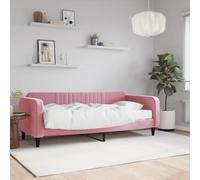 JHQHSM Letto giornaliero con materasso rosa 90 x 200 cm in velluto, divano letto 2 in 1 come divano e letto, comodo materasso in schiuma per un sonno ottimale, lettino versatile