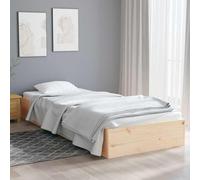 JHQHSM Letto singolo in legno massiccio senza materasso, 75 x 190 cm, con robusto telaio in legno e doghe in compensato per una buona distribuzione del peso