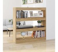 JHQHSM Libreria/divisorio, scaffale per libri, adatto per camera da letto, corridoio, studio, ufficio, rovere Sonoma, 100 x 30 x 103 cm
