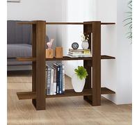 JHQHSM Libreria/divisorio, scaffale per libri, adatto per studio, camera da letto, corridoio, ufficio, effetto quercia, 100 x 30 x 87 cm