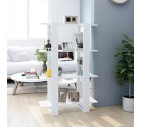 JHQHSM Libreria/divisorio, scaffale per libri, adatto per studio, ufficio, camera da letto, corridoio, bianco, 80 x 30 x 123,5 cm