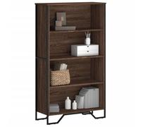 JHQHSM Libreria, libreria, libreria, scaffalatura, scaffale, divisorio, adatto per camera da letto, corridoio, ufficio, studio, marrone, effetto rovere, 80 x 31 x 137,5 cm, materiale legno