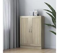 JHQHSM Libreria, libreria, scaffalatura, scaffalatura, divisorio, adatto per ufficio, corridoio, camera da letto, studio, rovere Sonoma, 82,5 x 30,5 x 115 cm, materiale in legno