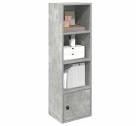 JHQHSM Libreria, libreria, scaffale per libri, adatto per camera da letto, studio, corridoio, ufficio, grigio cemento, 31 x 24 x 102 cm, in legno