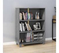 JHQHSM Libreria, scaffale, scaffale, scaffale, scaffale, scaffale, libreria, adatta per studio, ufficio, corridoio, camera da letto, grigio scuro, 85 x 35 x 112 cm, legno massello di pino