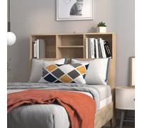 JHQHSM Mensola per testiera Sonoma Rovere 100 x 19 x 103,5 cm con quattro ripiani per libri e decorazioni, montaggio a parete, design moderno, materiale in legno, soluzione di stoccaggio, camera da