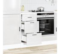 JHQHSM Mobile Base da Cucina Porto Bianco Lucido in Legno Multistrato con Ampio Spazio di Archiviazione e Piedini Regolabili per Ottimizzare l'Organizzazione della Cucina, Materiale