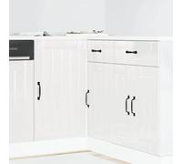 JHQHSM Mobile Base Lavello Lucca Bianco Lucido in Legno Multistrato con Ante e Piedini Regolabili, Materiale Composito Resistente all'Umidità, Ampio Spazio di Stoccaggio per Ciotole