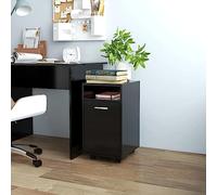 JHQHSM Mobile con ruote, mobiletto da ufficio, scrivania con rotelle, armadietto per stampante, credenza per scuole, studio, ufficio, nero, 33 x 38 x 60 cm