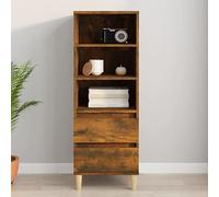 JHQHSM Mobile da Cucina Mobile salotto Mobile contenitore Mobiletto multiuso Credenza Rovere Fumo 40x36x110 cm in Legno Multistrato Adatto per il soggiorno la sala da pranzo il corridoio e l'ufficio
