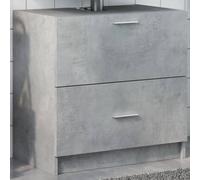 JHQHSM Mobile Lavabo Grigio Cemento 59x37x59 cm in Truciolare Multistrato con Ante, Mobile Bagno Moderno con Ampio Spazio di Stoccaggio, Facile Pulizia e Manutenzione, Design